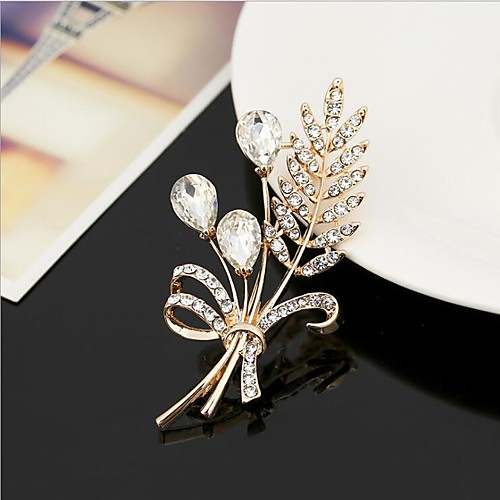 

Women's Cubic Zirconia Brooches Hollow Out Petal Stylish Simple Classic Brooch Jewelry Gold Silver For Party Gift Daily Work Festival