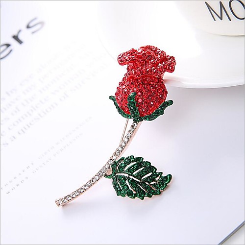 

Women's Cubic Zirconia Brooches Classic Paper Clip Stylish Simple Classic Brooch Jewelry Gold Silver For Party Gift Daily Work Festival