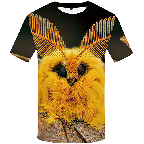 

Men's Daily Sports Basic / Street chic T-shirt - 3D / Graphic / Scenery Print Black