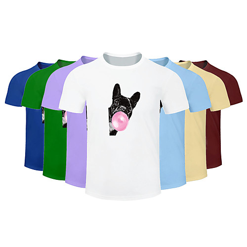 

Men's Women's Cotton Running T-Shirt Workout Shirt Round Neck Running Active Training Jogging Breathable Quick Dry Moisture Wicking Sportswear Dog Plus Size Tee / T-shirt Top Short Sleeve Activewear