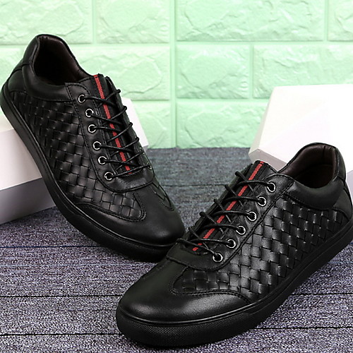 

Men's Cowhide Spring Casual Sneakers Black