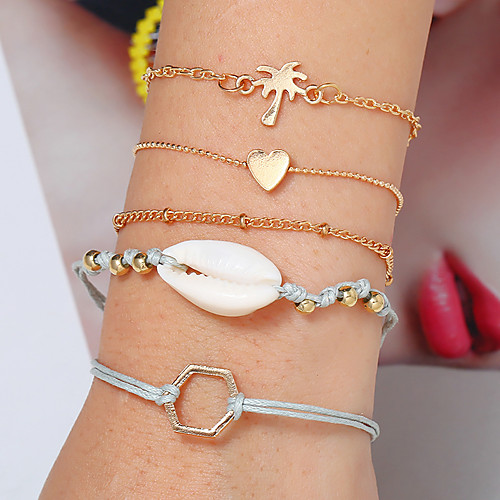 

Women's Bracelet Classic Wedding Birthday Vintage Theme European Trendy Casual / Sporty Ethnic French Alloy Bracelet Jewelry Gold For Date Festival