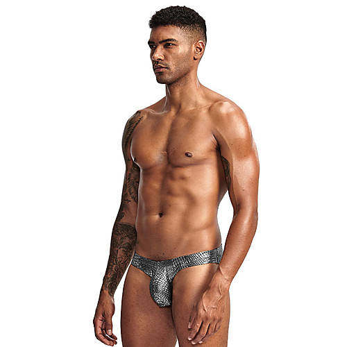 

Men's Adults' Sexy T-Back Snake Skin Lingerie