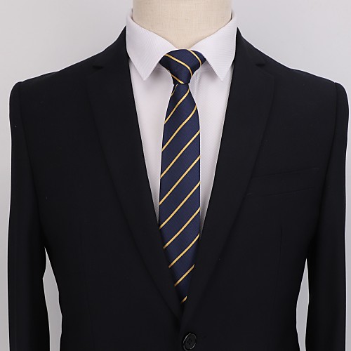 

Men's Party / Work / Basic Necktie - Print / Jacquard / Solid Colored