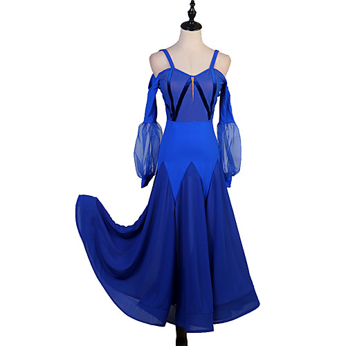 

Ballroom Dance Dresses Women's Performance Spandex Split Joint Long Sleeve Dress