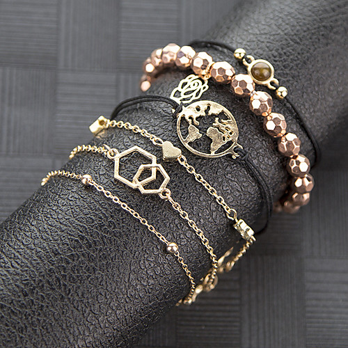 

Women's Bracelet Classic Wedding Birthday Vintage Theme European Trendy Casual / Sporty Ethnic French Alloy Bracelet Jewelry Gold For Date Festival