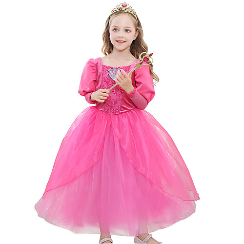 

Princess Princess Jasmine Dress Flower Girl Dress Girls' Movie Cosplay A-Line Slip Cosplay Yellow / Pink / Green Dress Halloween Carnival Masquerade Tulle Polyester