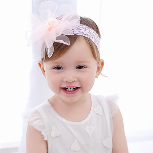 

Fabric Headbands Durag Kids Bowknot Elasticity For New Baby Holiday Stylish Active Light Pink Blushing Pink White