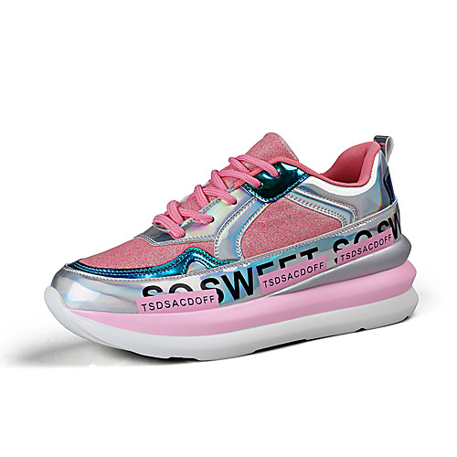 

Women's Flats Flat Heel Round Toe Synthetics Casual Walking Shoes Spring & Fall / Spring Yellow / Pink / Gold / Color Block
