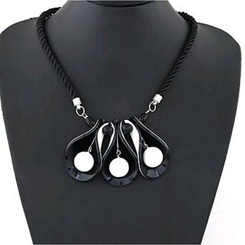 

Women's Necklace Flower Shape Fashion Cord Resin Black Rainbow 45 cm Necklace Jewelry For