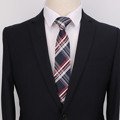 

Men's Party / Work / Basic Necktie - Print / Jacquard / Solid Colored