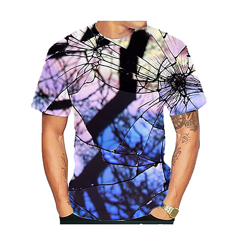 

Men's Daily Street chic T-shirt - 3D Print Rainbow