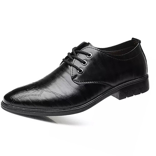 

Men's PU Spring & Summer Casual Oxfords Non-slipping Brown / Black