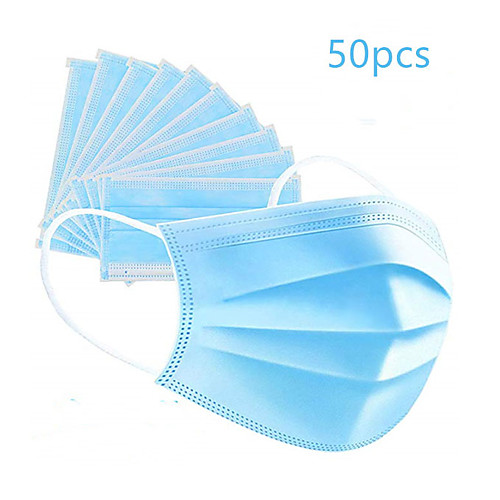 

50 pcs Face Mask Protection Nonwoven CE Certified Certification Waterproof Carrying High Quality BlueFree Shipping for 4 boxes (50 pieces per box)