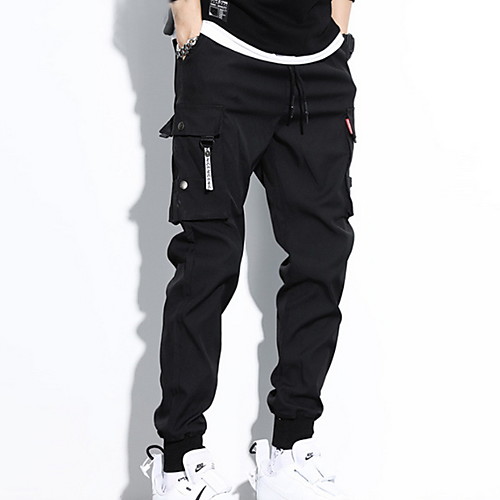 

Men's Basic Cargo Pants - Solid Colored Black Gray US32 / UK32 / EU40 US34 / UK34 / EU42