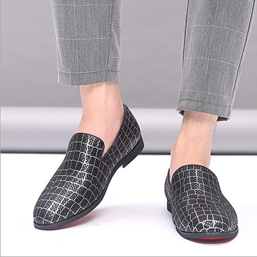 

Men's PU Spring & Summer Classic Loafers & Slip-Ons Gold / White / Black