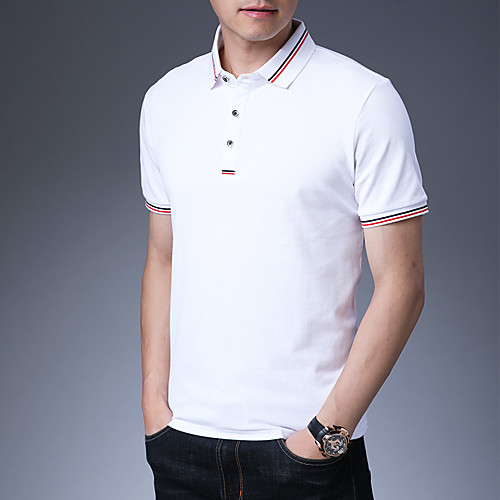 

Men's Daily Work Basic Polo - Solid Colored White