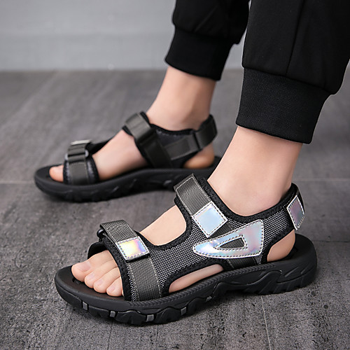 

Men's Cotton / Mesh Spring & Summer Classic / British Sandals Walking Shoes Breathable Gold / Silver / Black
