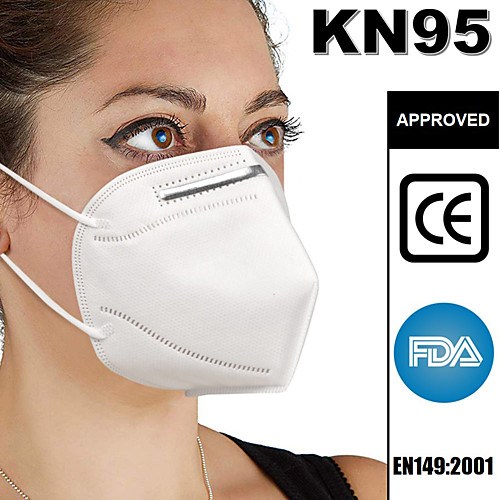 

20 pcs KN95 CE EN149:2001 Standard KN95 Masks Respirator Protection PM2.5 Protection In Stock Melt Blown Fabric Filter CE Certification High Quality Unisex White