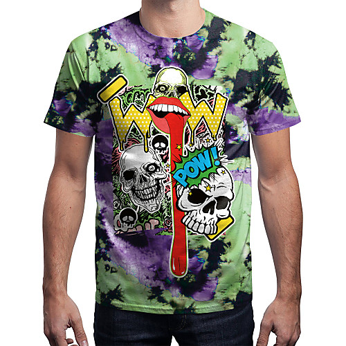 

Inspired by Galaxy Skull T-shirt Terylene Skull Printing T-shirt For Men's / Women's