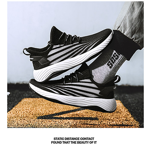 

Men's Knit Spring & Summer Casual Athletic Shoes Walking Shoes Breathable White / Black / Beige