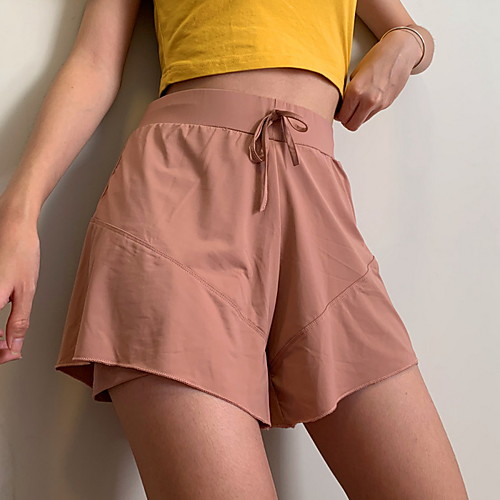 

Women's Sporty Shorts Pants - Solid Colored Black Gray L XL XXL