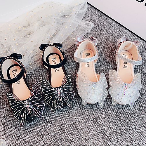 

Girls' Flower Girl Shoes Synthetics Flats Little Kids(4-7ys) / Big Kids(7years ) Bowknot / Sparkling Glitter / Buckle Pink / Black / Silver Spring / Fall / Party & Evening / Color Block