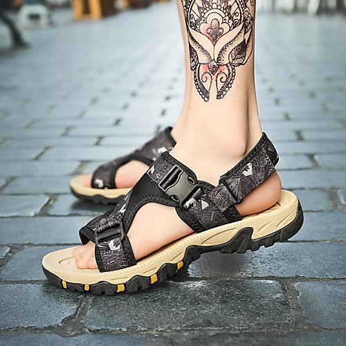 

Men's Canvas Spring & Summer Classic / British Sandals Walking Shoes Breathable Blue / Brown / Gray