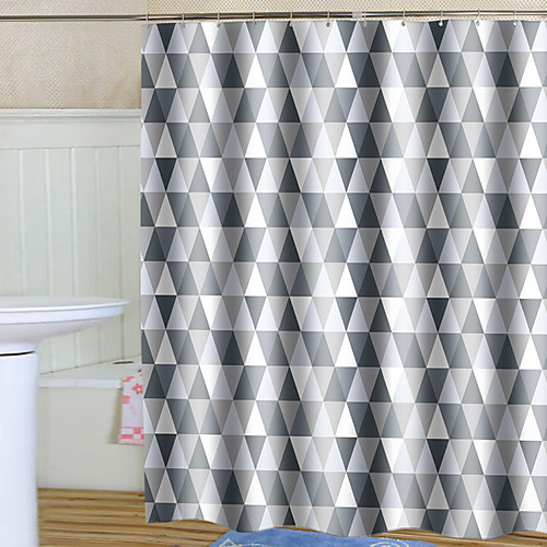 

Triangle waterproof shower curtain polyester antibacterial mildew 180 180