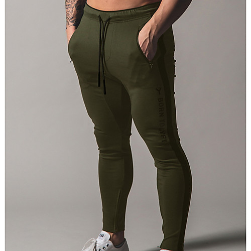

Men's Sporty Sweatpants Pants - Print Army Green Khaki Light gray US38 / UK38 / EU46 US40 / UK40 / EU48 US42 / UK42 / EU50