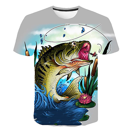 

Men's Daily Basic / Street chic T-shirt - Geometric / 3D Print White