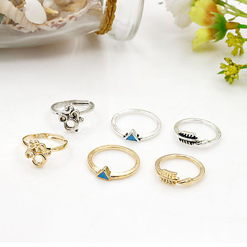 

Women's Ring 1 set Gold Silver Alloy Elegant Holiday European Festival Jewelry