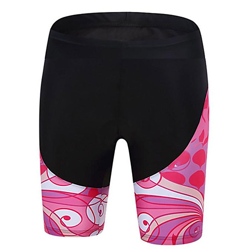 

21Grams Women's Cycling Shorts Bike Shorts Padded Shorts / Chamois Pants Breathable 3D Pad Quick Dry Sports Patchwork Geometic Floral Botanical Black / Red Mountain Bike MTB Road Bike Cycling