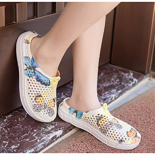 

Women's Sandals Flat Heel Round Toe PU Summer Purple / Yellow / Pink