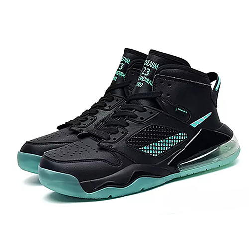 

Men's PU Spring & Summer Sporty Trainers / Athletic Shoes Basketball Shoes Non-slipping Color Block White / Black / Green