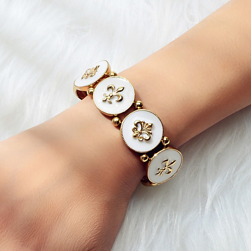 

Women's Bracelet Bangles Classic Wedding Punk Trendy Korean French Alloy Bracelet Jewelry Ivory For Party Evening Prom Date Beach Festival