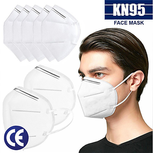 

20/50 pcs KN95 CE Approved Face Mask Respirator Protection In Stock Melt Blown Fabric Filter CE Certified Certification White