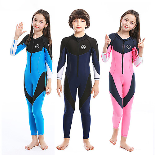 

ZCCO Boys' Girls' Rash Guard Dive Skin Suit Diving Rash Guard One Piece Swimsuit Swimwear Diving Suit Bodysuit Full Body Front Zip - Swimming Diving Surfing Patchwork Autumn / Fall Spring Summer