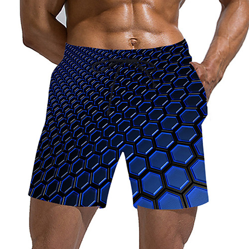 

Men's Sporty / Exaggerated Sweatpants / Shorts Pants - Geometric Pattern / 3D Print Sporty / Print Royal Blue US32 / UK32 / EU40 US34 / UK34 / EU42 US36 / UK36 / EU44