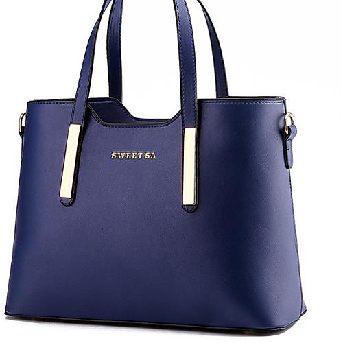 

Women's PU Top Handle Bag Solid Color Wine / Purple / Blushing Pink