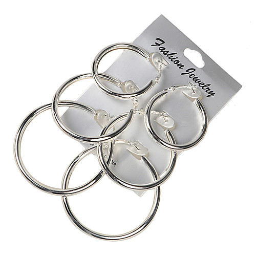 

Women's Earrings Holiday Wedding Birthday Romantic Earrings Jewelry Silver For Date Street Festival 1 set