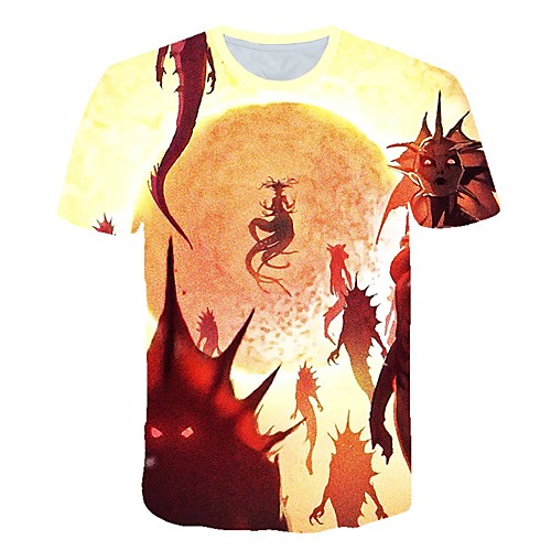 

Men's Daily T-shirt - 3D Print Yellow
