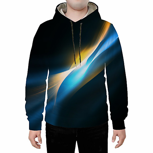 

Men's Casual / Basic Hoodie - Print / 3D Black US32 / UK32 / EU40