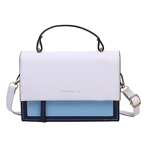 

Women's Polyester / PU Top Handle Bag Color Block Blushing Pink / Green / Blue