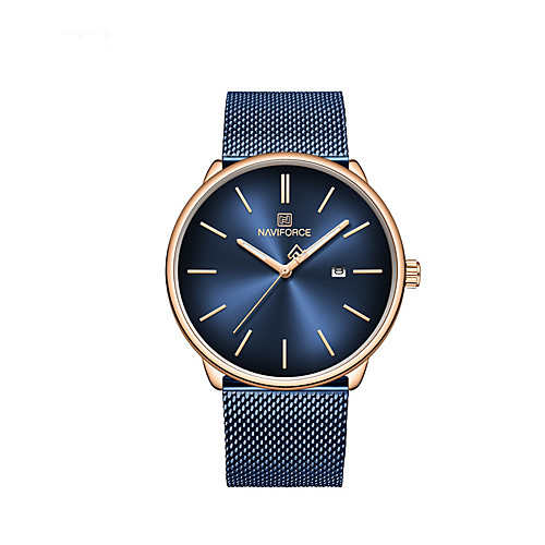 

NAVIFORCE Ladies Quartz Watches Casual Fashion Black Blue Silver Stainless Steel Japanese Quartz Gold Blue Silver Water Resistant / Waterproof Calendar / date / day Luminous 30 m 1 pc Analog Two