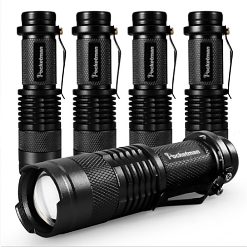 

Q5 mini flashlight LED Flashlights / Torch Waterproof 600 lm LED LED 1 Emitters 3 Mode Waterproof Professional Durable Creepy Camping / Hiking / Caving Everyday Use Cycling / Bike Natural White Light