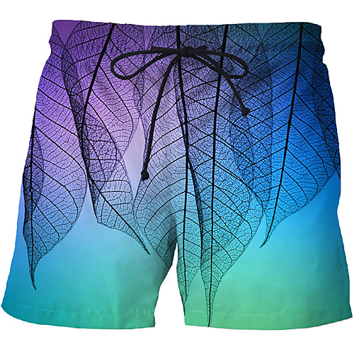 

Men's Sporty / Exaggerated Sweatpants / Shorts Pants - 3D / Geometric Pattern / 3D Print Tropical Leaf, Print Rainbow US32 / UK32 / EU40 US34 / UK34 / EU42 US36 / UK36 / EU44