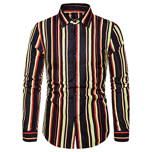 

Men's Daily Basic Shirt - Striped Yellow