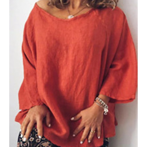 

Women's Daily Blouse - Solid Colored Yellow