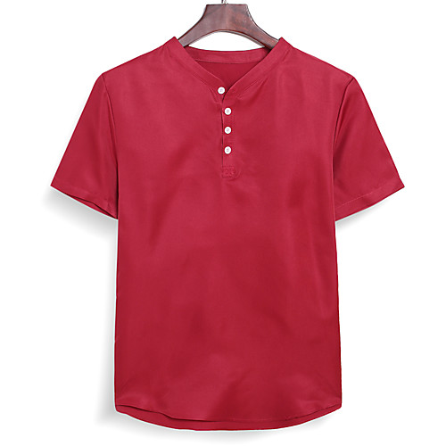 

Men's Daily Weekend Shirt - Solid Colored Red